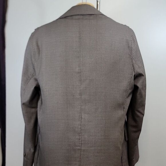 JCPENNEY Vintage Houndstooth Plaid Trench Lined Coat size 44 - Picture 7 of 12